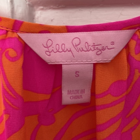 Lilly Pulitzer neon silk tank - Picture 3 of 5